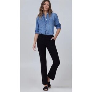 NWT Lila Ryan 2 The Jenalyn Brushed Sateen Bootcut Trouser Black 111603